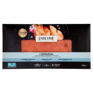 Labeyrie L'Originale Salmone Affumicato ASC, 100% Senza Antibici, Gusto Delicato 240 g