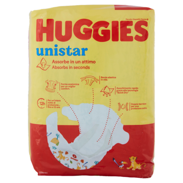 Huggies unistar Pannolini 3 4-9 Kg 18 pz