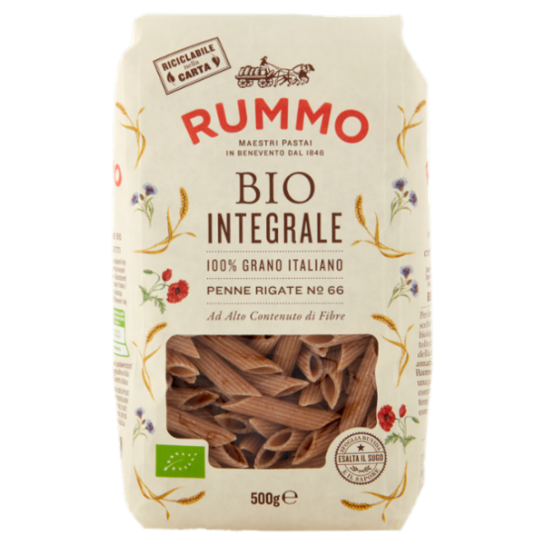 Rummo Bio Integrale Penne Rigate N° 66 500 g