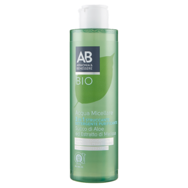 Armonia & Benessere Acqua Miscellare Struccante Detergente Purificante Bio con Aloe e Melissa 200 ml