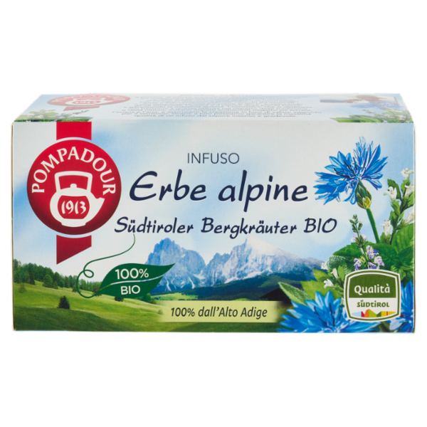 Pompadour Infuso Erbe alpine Bio 20 x 1,2 g