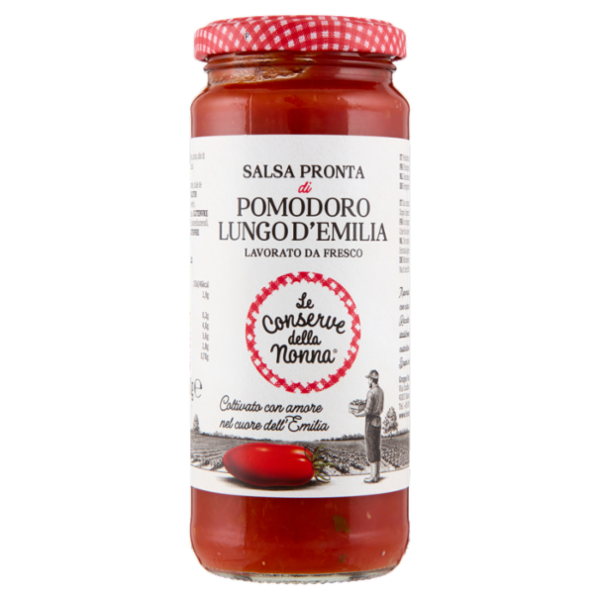 Le Conserve della Nonna Salsa Pronta di Pomodoro Lungo d'Emilia 330 g