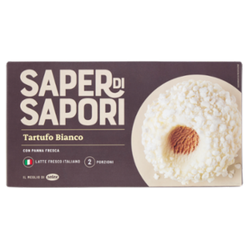 Selex Saper Di Sapori 2 Tartufi Bianchi Di Gelato Panna Ripieno Di Caffé 100% Arabica 160 g