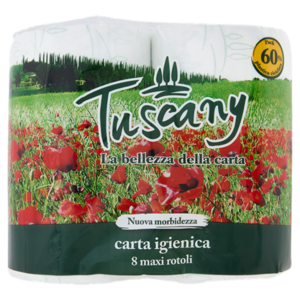 Tuscany carta igienica maxi rotoli 8 pz
