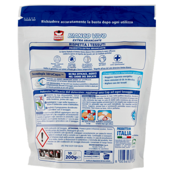 Omino Bianco Bianco Vivo IdroCaps 10 caps 200 g
