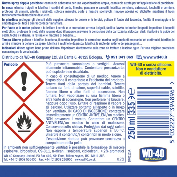 WD-40 SISTEMA PROFESSIONALE 250ml SPRAY