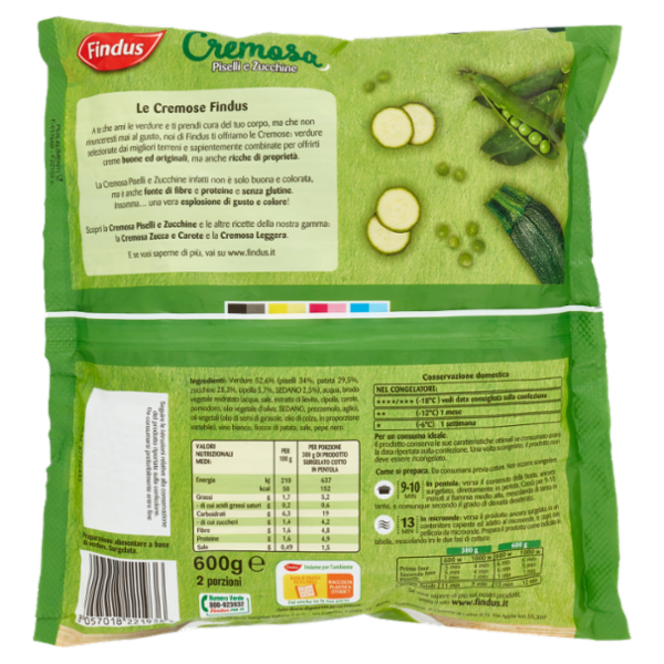 Findus Cremosa Piselli e Zucchine 600 g