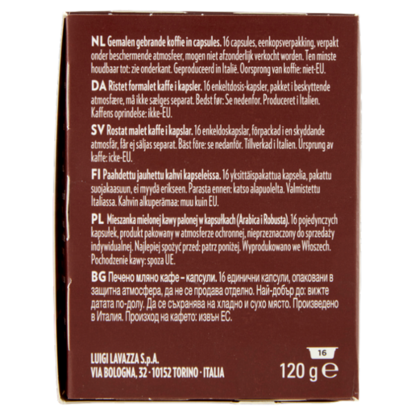 Lavazza A Modo Mio Suerte nero 16 Capsule 120 g