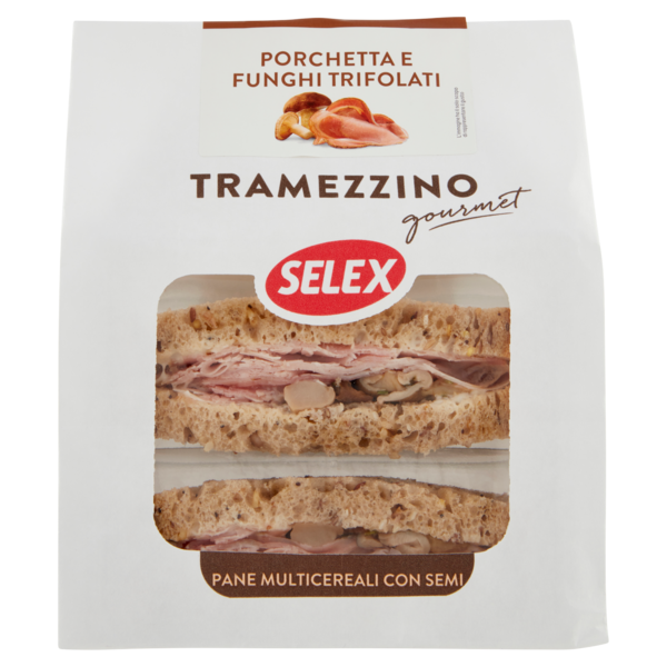 Selex Tramezzini Gourmet Farciti Porchetta e Funghi Trifolati 2x80 g