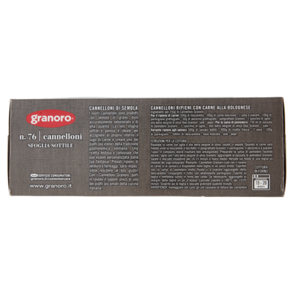 granoro n. 76 cannelloni di semola 250 g
