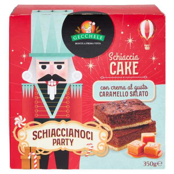 Gecchele Schiaccia Cake con crema al gusto Caramello Salato 350 g