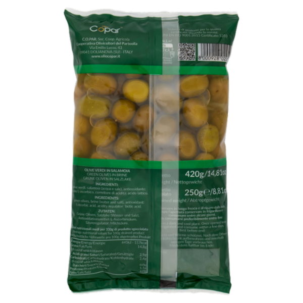 Copar Olive Verdi in Salamoia 420 g
