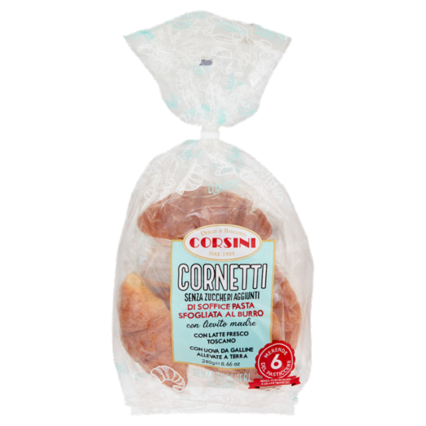 Corsini Cornetti Senza Zuccheri Aggiunti 6 x 40 g