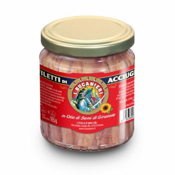 I Bucanieri Filetti Di Acciughe In Olio Di Semi Di Girasole 300 G