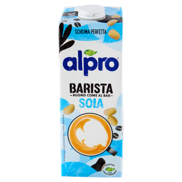 Alpro Barista Soia, Bevanda Vegetale, Schiuma Perfetta, Senza Lattosio, Senza Conservanti, 1l