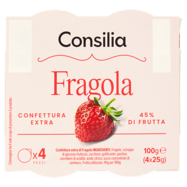 Consilia Confettura di Fragole 4x25 g