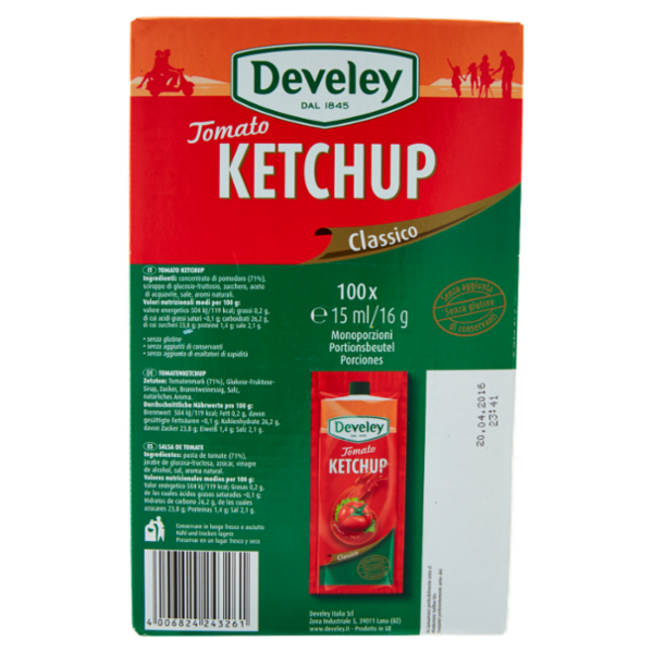 Develey Tomato ketchup classico 100 x 15 ml