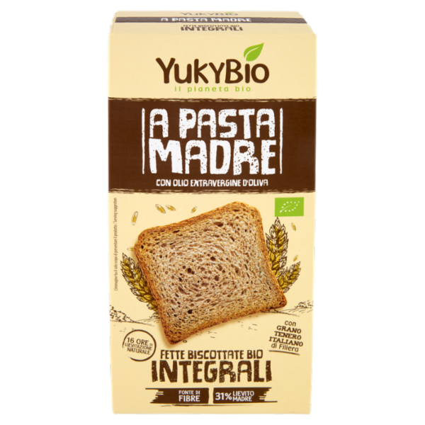 YukyBio A Pasta Madre Fette Biscottate Bio Integrali 2 x 85 g