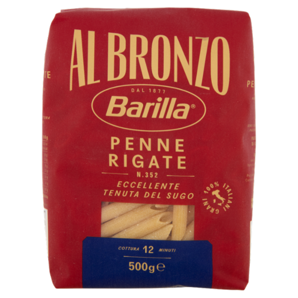 Barilla Al Bronzo Pasta Penne Rigate 500g