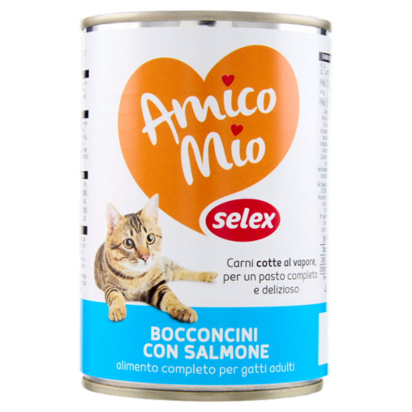 Selex Amico Mio Bocconcini per Gatto con Salmone 405 g