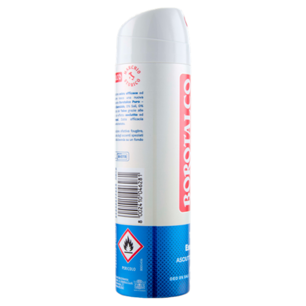 Borotalco purø Uomo Profumo di Minerale Deo 0% Sali 150 ml
