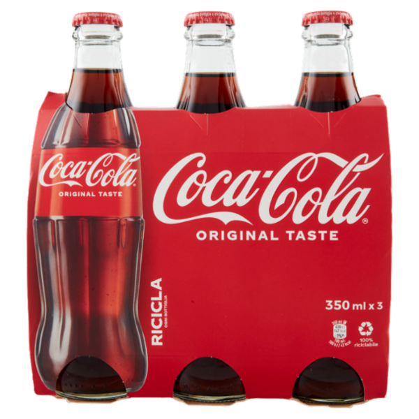 COCA-COLA Original Taste Vetro 3 x 350 ml
