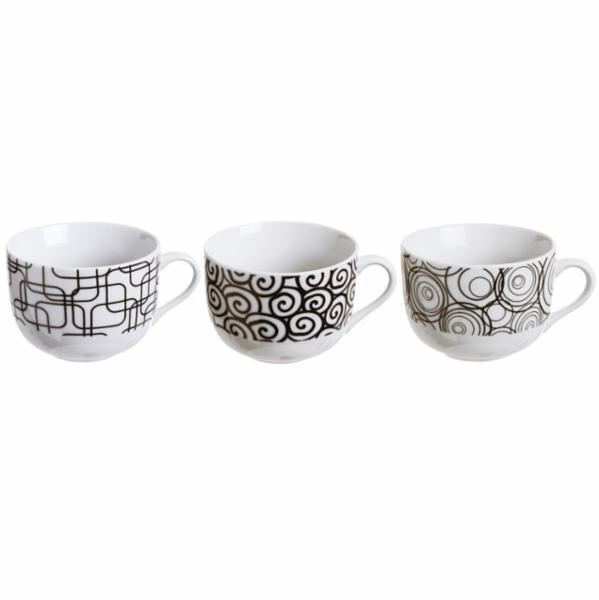 Excelsa Tazza Jumbo in Porcellana Decoro Magic Black