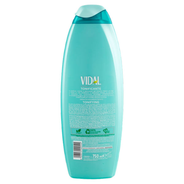 Vidal White Musk Bagnodoccia Tonificante Muschio Bianco 750 ml
