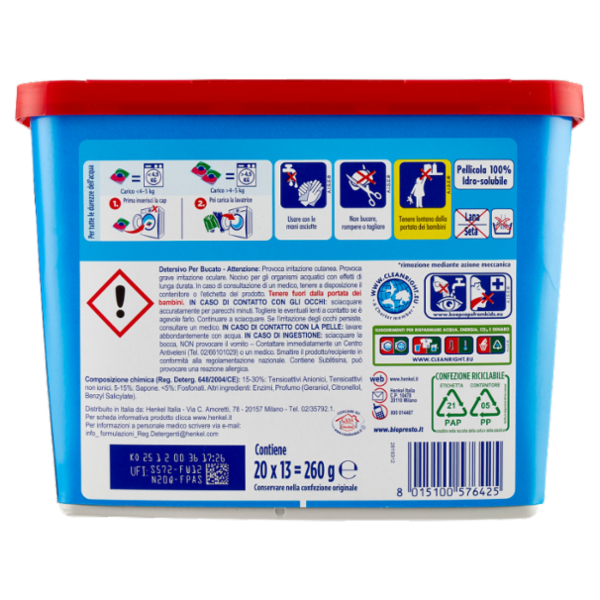 BIO PRESTO Power Caps Igiene & Freschezza 20 Lavaggi 20 x 13 g