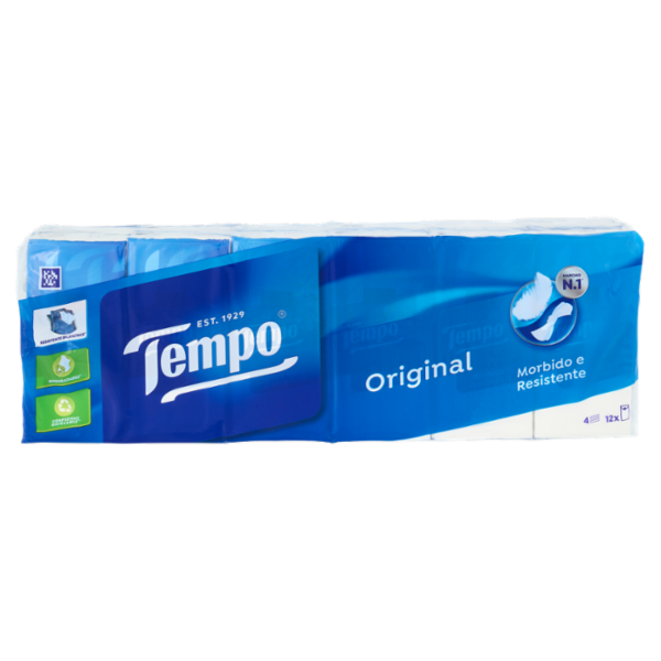 Tempo Original Fazzoletti 4 veli 12 pz