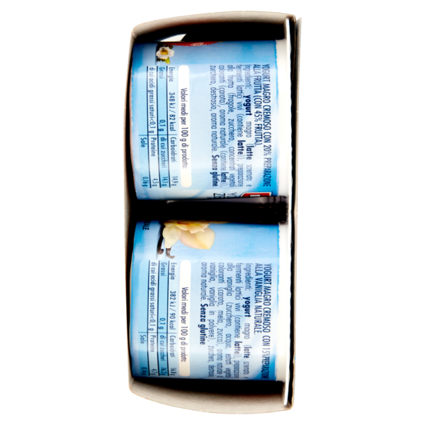 müller Yogurt Zero% Grassi Fragola, Pesca&Maracuja, Mirtillo in Pezzi - Vaniglia Naturale 8 x 125 g