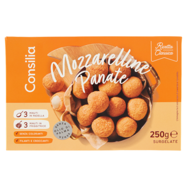 Consilia Bocconcini di Mozzarella Surgelati Panati 250 g