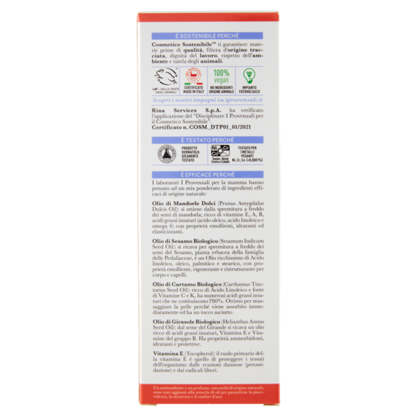 I Provenzali Bio Olio Biologico da Massaggio Mamma 200 ml