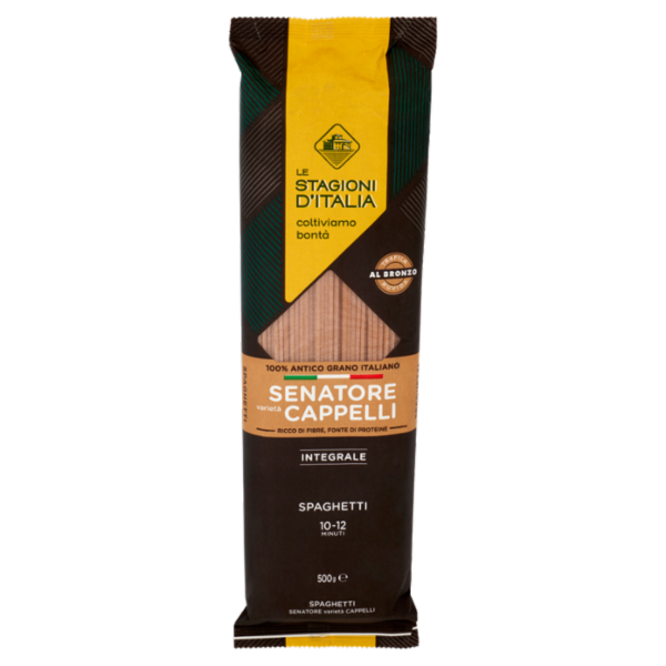 Le Stagioni d'Italia Senatore varietà Cappelli Integrale Spaghetti N° 102 500 g