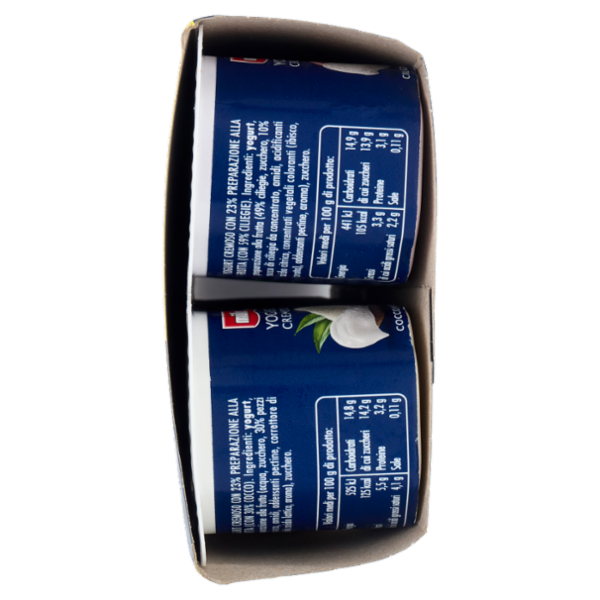 müller Yogurt Cremoso con Frutta in Pezzi Pesca e Albicocca, Fragola, Ciliegia, Cocco 8 x 125 g