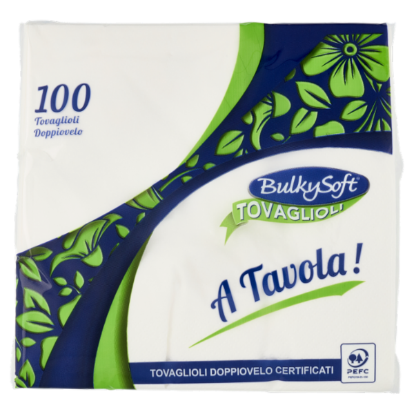 BulkySoft Tovaglioli Doppiovelo A Tavola! 100 pz