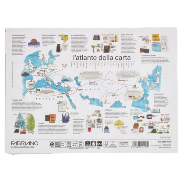 Fabriano Disegno 4 220 g/m² 24x33 cm Riquadrato 20 Fogli