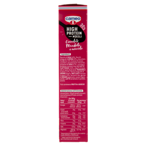 cameo High Protein Müesli Cioccolato Mandorle e nocciole 300 g