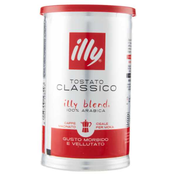 illy Tostato Classico Caffè Macinato Ideale per Moka 185 g