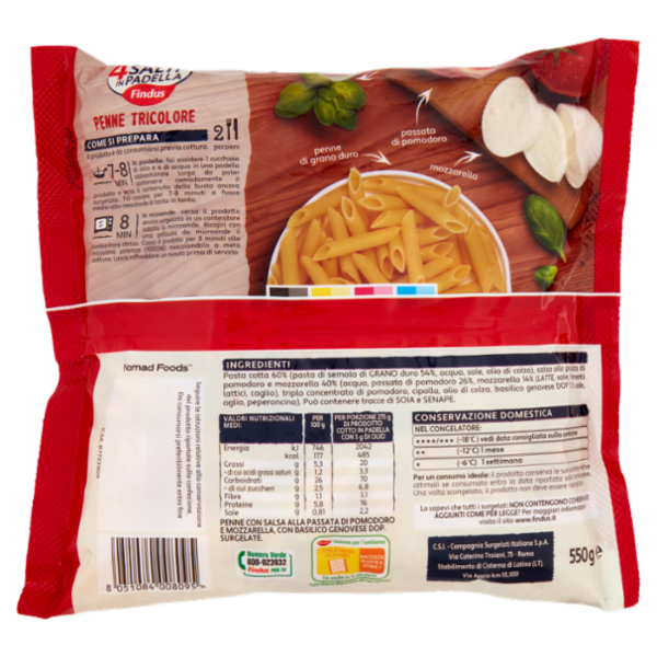 4 Salti in Padella Findus Penne Tricolore 550 g