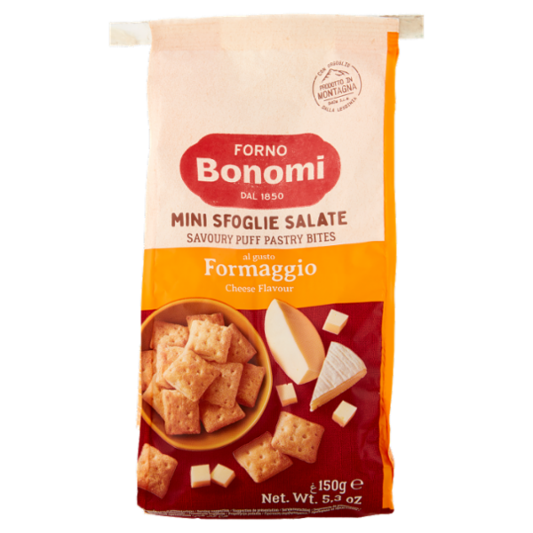 Forno Bonomi Mini Sfoglie Salate al gusto Formaggio 150 g