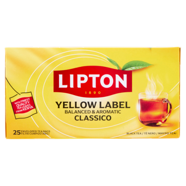 Lipton Yellow Label Classico 25 Filtri Compostabili 37,5 g