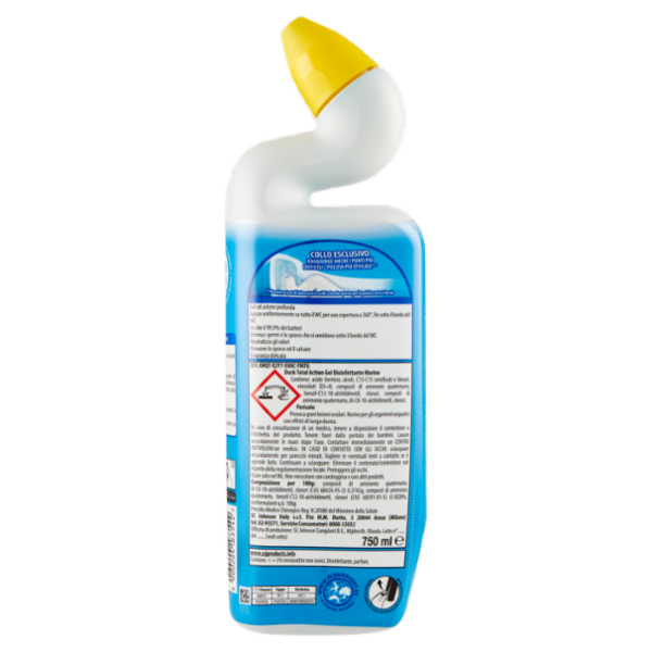 Duck WC Gel Disinfettante - Liquido per WC, Fragranza Marine, 750ml
