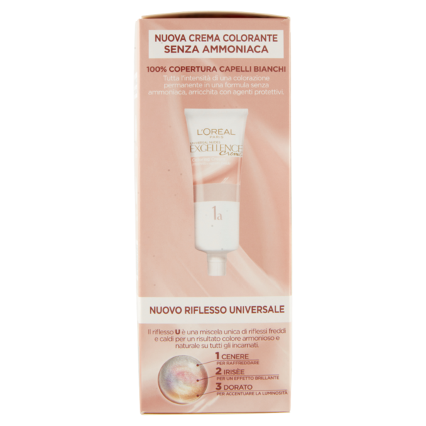 L'Oreal Paris Colorazione permanente senza ammoniaca, Riflesso Universale, Castano 4U