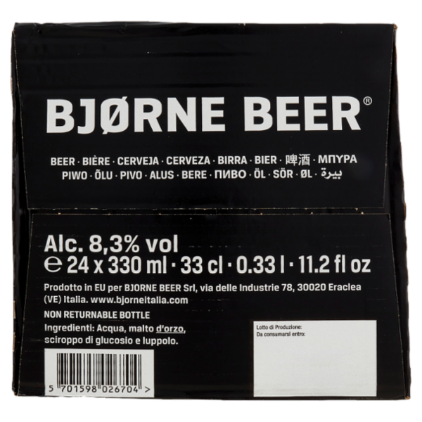 Bjørne Beer Birra Doppio Malto 24 x 330 ml