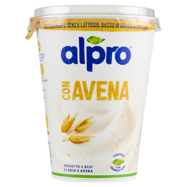 ALPRO Alternativa Vegetale allo Yogurt, a base di Soia e Avena, basso in Grassi, No Lattosio, 400g