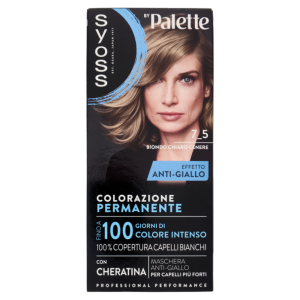 Syoss By Palette Colorazione Permanente 7_5 Biondo Chiaro Cenere