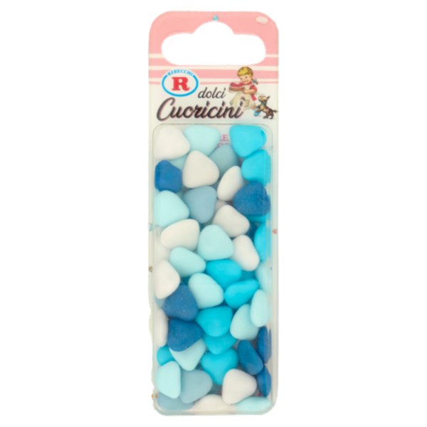 Mariarosa dolci Cuoricini con Cuore di Cioccolato Fondente Azzurri 60 g