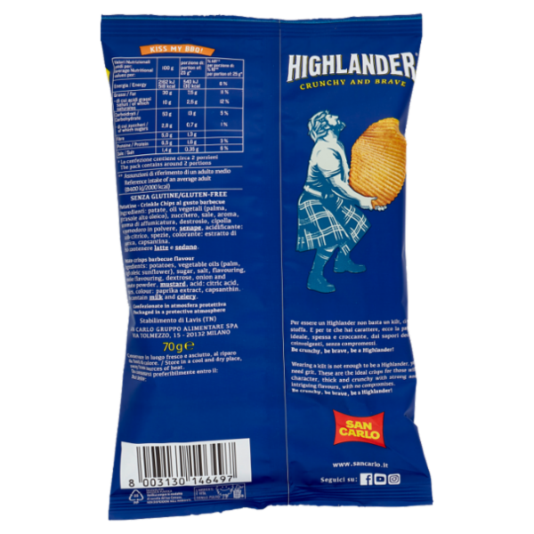 San Carlo Highlander Gusto Barbecue 70 g