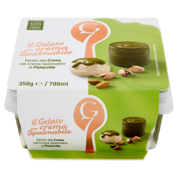 G7 il Gelato con crema Spalmabile Gelato alla Crema con Crema Spalmabile al Pistacchio 350g